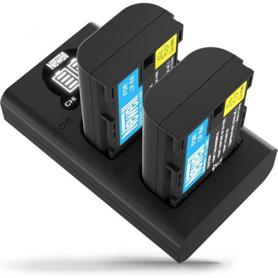 NEWELL Cargador Doble + 2 Baterias LP-E6N