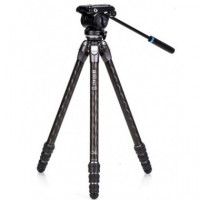 BENRO Kit Trípode Tortuga 24CLV 4 Secciones Carbono + Cabezal S4PRO