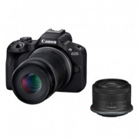 CANON R50 Negra + Rf-s 18-45 Mm Is Stm + Rf-s 55-210 Mm Is Stm