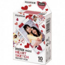 FUJIFILM Pelicula Instax Mini Heart Sketch