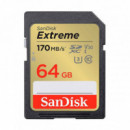 SANDISK Tarjeta Extreme Sdxc V2 64GB 170MB/S Uhs-i