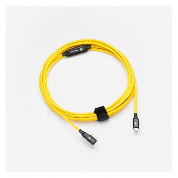 COBRA TETHER CABLE 5M USB-C A MICRO-B 90º AMARILLO
