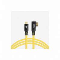 COBRA TETHER Cable 5M Usb-c a Micro-b 90º Amarillo