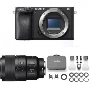 SONY Alpha Ilce 6400 + 90MM F2.8G Oss + Godox MF12 DK3 Flash Macro Dental Kit