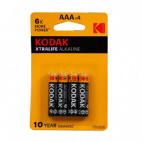 KODAK Pila Alkalina Aaa LR03 Pack de 4