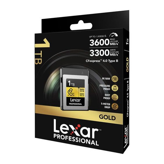 LEXAR Tarjeta Memoria Cfexpress Pro Type B Gold 4.0 R3600/W3300 1TB