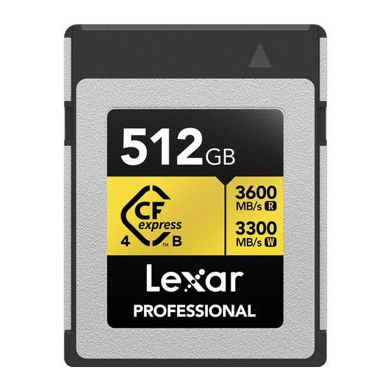 LEXAR Tarjeta Memoria 512GB Cfexpress 4.0 Tipo B Gold 3600MB/S