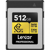 LEXAR Tarjeta Memoria 512GB Cfexpress 4.0 Tipo B Gold 3600MB/S