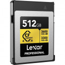 LEXAR Tarjeta Memoria 512GB Cfexpress 4.0 Tipo B Gold 3600MB/S