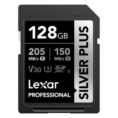 LEXAR Sd Plata Plus UHS-1 128GB V30 R205/W150MB/S