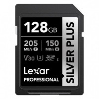 LEXAR Sd Plata Plus UHS-1 128GB V30 R205/W150MB/S