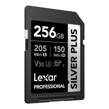 LEXAR Sd Plata UHS-1, 256GB V30 R205/W150MB/S