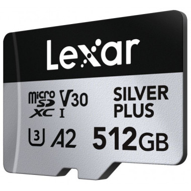 LEXAR Micro Sdxc Silver Plus UHS-1 , 512GB V30 R205/W150MB/S