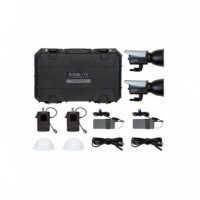 NANLITE Kit 2 Foco FC-120B Bi-color + Bateria Grip