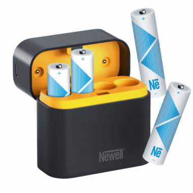 NEWELL Set Cargador para 4 Baterias Li-ion Aa 1.5 V Mah