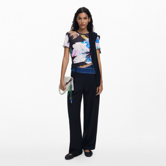DESIGUAL Camiseta Flores Textura 25WWTK52-2000