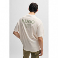 HUGO Camiseta de Algodón Blanca 50509776-122