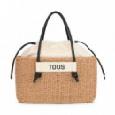 Bolso Capazo Scoubidou TOUS Natural con Asas Fijas
