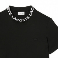 Camiseta de Piqué con Detalles de Marca de Jacquard  LACOSTE