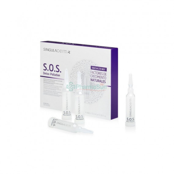 Singuladerm S.o.s Multi-activador Celular Detox Pollution 4 Viales X 10,5ML  PRIMADERM