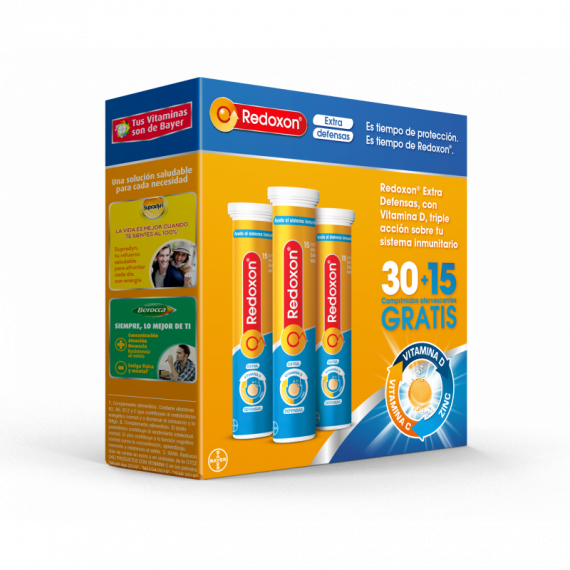 REDOXON Extra Defensas Pack Ahorro 30+15 Comprimidos Efervescentes