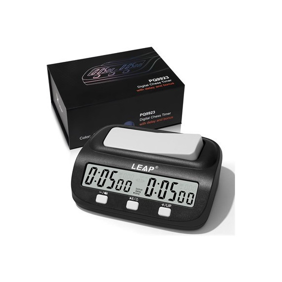 Reloj de Ajedrez Digital PVC Negro LT23 PQ9923  LALO