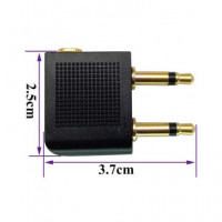 FGNS Adaptador Audio para Avion 2XJACK Mono AD051