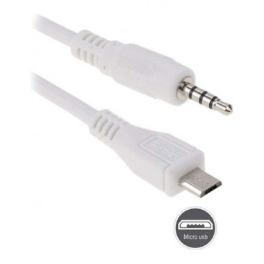 FGNS Cable Micro Usb/m a Jack 3.5MM/M AD179 Blanco