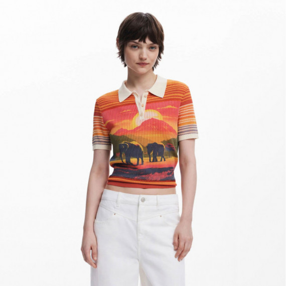 DESIGUAL Camiseta de Manga Corta 25SWTKA7-8007