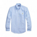 Camisa de Lino a Rayas Custom-fit  RALPH LAUREN