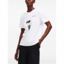 KARL LAGERFELD - Ikon Aquarelle K T Shirt - 100 - A1W17130/100