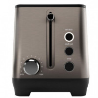 AIWA ABT-1000 Tostadora 1.000W 2 Ranuras Acero Antihuellas