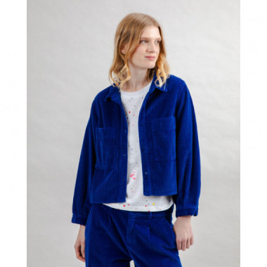 Blusas y Camisas Sobrecamisa BRAVA FABRICS Boxy Pana Azul