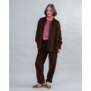 Blusas y Camisas Sobrecamisa BRAVA FABRICS Larga Pana Chocolate