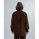 Blusas y Camisas Sobrecamisa BRAVA FABRICS Larga Pana Chocolate