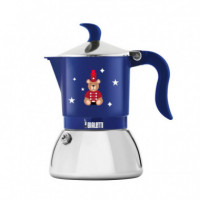 Cafetera BIALETTI Inducción Fiammetta 2 Tazas Joyful Christmas Azul
