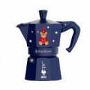 Cafetera BIALETTI 3 Tazas Joyful Christmas Azul