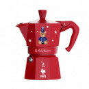 Cafetera BIALETTI 3 Tazas Joyful Christmas Roja