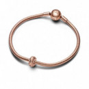 PANDORA Clip con un Recubrimiento en Oro Rosa de con Tachuelas Fino 782716C00