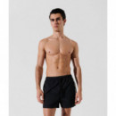 Elongated Logo Boardshorts Black  KARL LAGERFELD