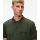 Klj Regular Pique Polo Forest Night  KARL LAGERFELD