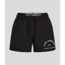Rsg Elastic Short Boardshorts Black  KARL LAGERFELD