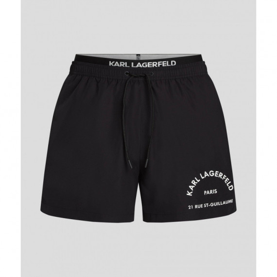 Rsg Elastic Short Boardshorts Black  KARL LAGERFELD