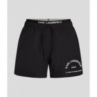 Rsg Elastic Short Boardshorts Black  KARL LAGERFELD
