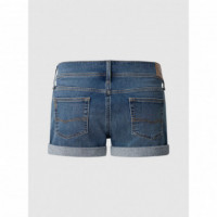 PEPE JEANS Shorts Regular Siouxie Azules PL801190IC4-000