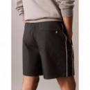 Relaxed Crinkle Nylon Track Shor Ebony  CALVIN KLEIN