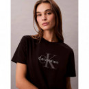 Hero Ss Classic Monologo Cneck T Black  CALVIN KLEIN