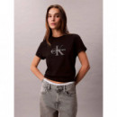 Hero Ss Classic Monologo Cneck T Black  CALVIN KLEIN