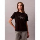 Hero Ss Classic Monologo Cneck T Black  CALVIN KLEIN
