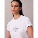 Hero Ss Classic Monologo Cneck T Bright  CALVIN KLEIN